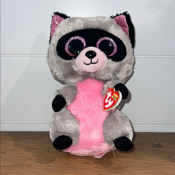 Ty Other - Ty Pink and Gray Raccoon Plush Toy